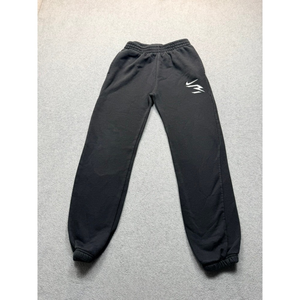 Nike Sportswear Kids Black Fleece Jogger Sweatpants Graphic Swoosh Logo